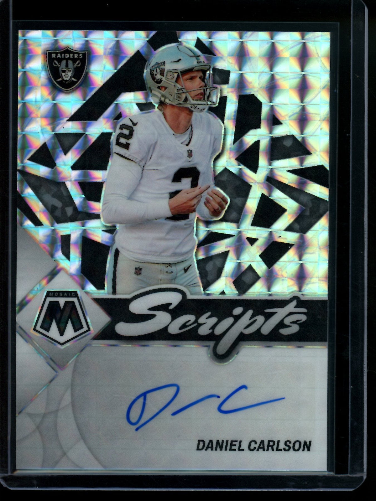 2022 Panini Mosaic Daniel Carlson Scripts Autograph Raiders - Trading Card Market