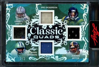 2026 Leaf Art of Sport Dickerson / Bettis / Sanders / Smith Classic Quads Relic Encased /2 - Trading Card Market