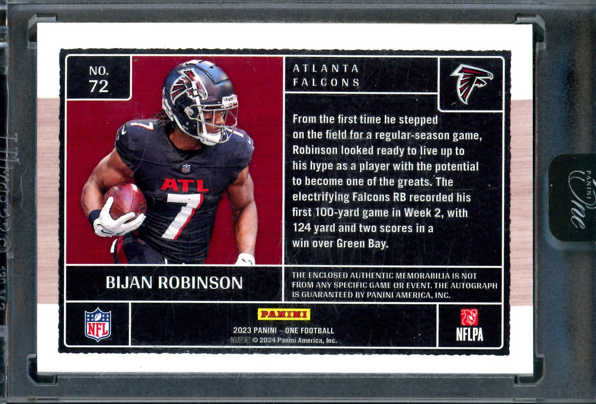2023 Panini One Bijan Robinson Square One Quad Patch Rookie Autograph /15 Falcons - Trading Card Market