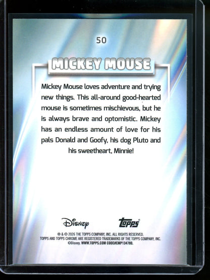 2026 Topps Chrome Mickey Mouse Purple Shimmer Refractor /175