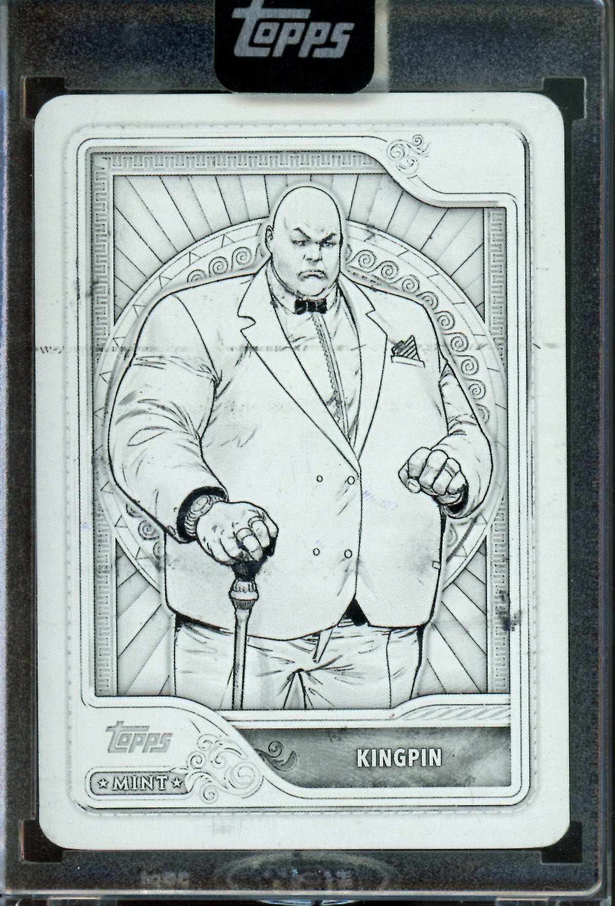 2026 Topps Mint Kingpin 1/1 Printing Plate Encased Black