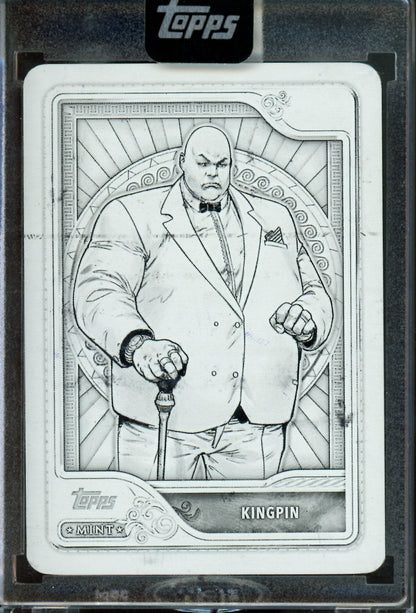 2026 Topps Mint Kingpin 1/1 Printing Plate Encased Black