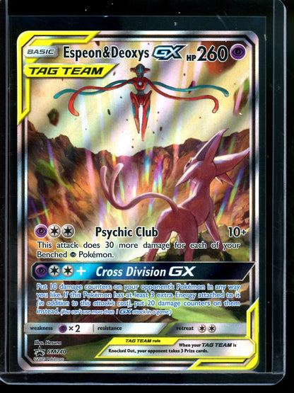 2020 Pokemon Sun and Moon Espeon & Deoxys GX SM240 Promo