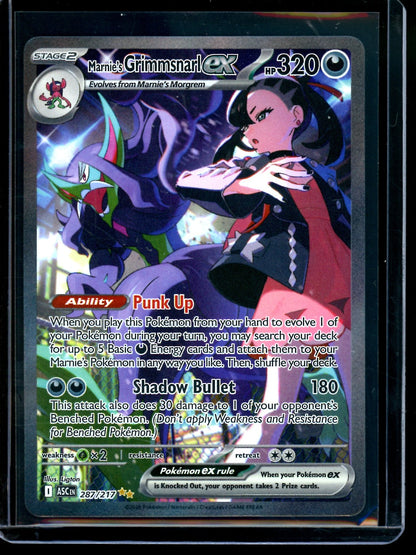 2026 Pokemon Ascended Heroes Marnie's Grimmsnarl EX 287/217