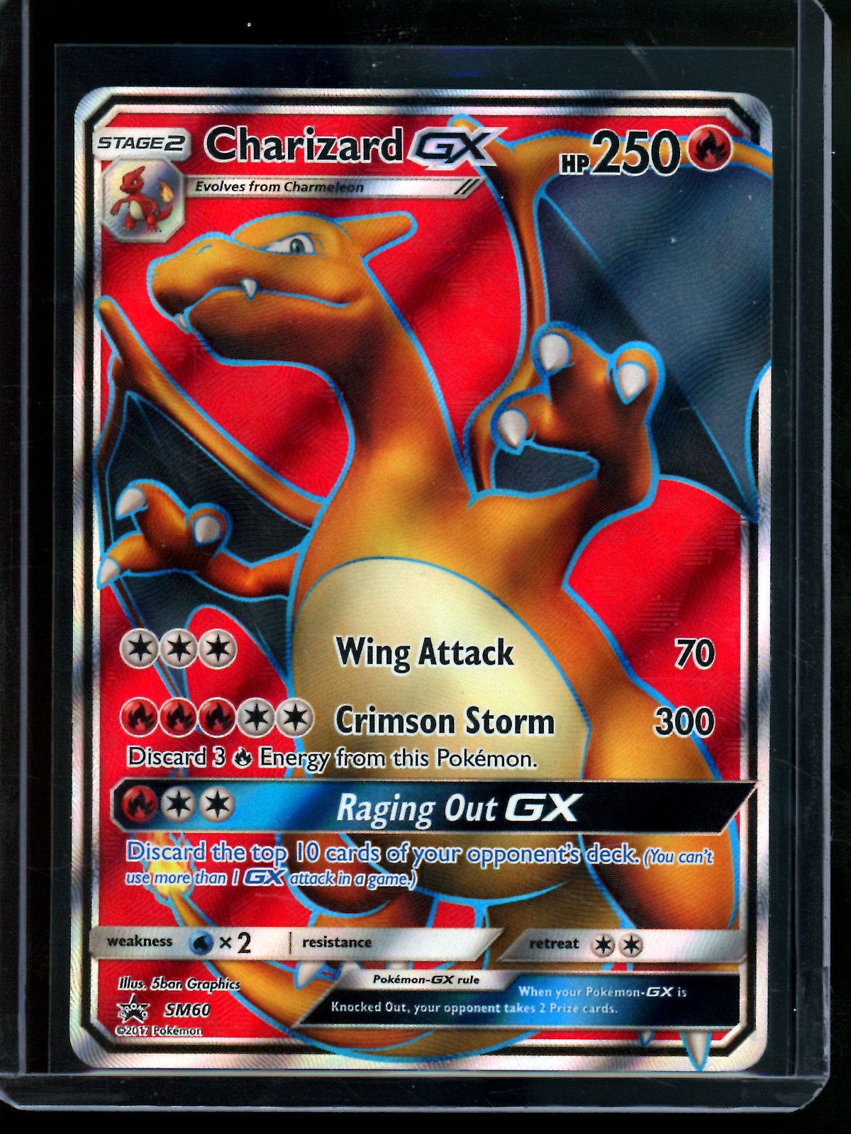 2017 Pokemon Sun and Moon Charizard GX SM60 Promo