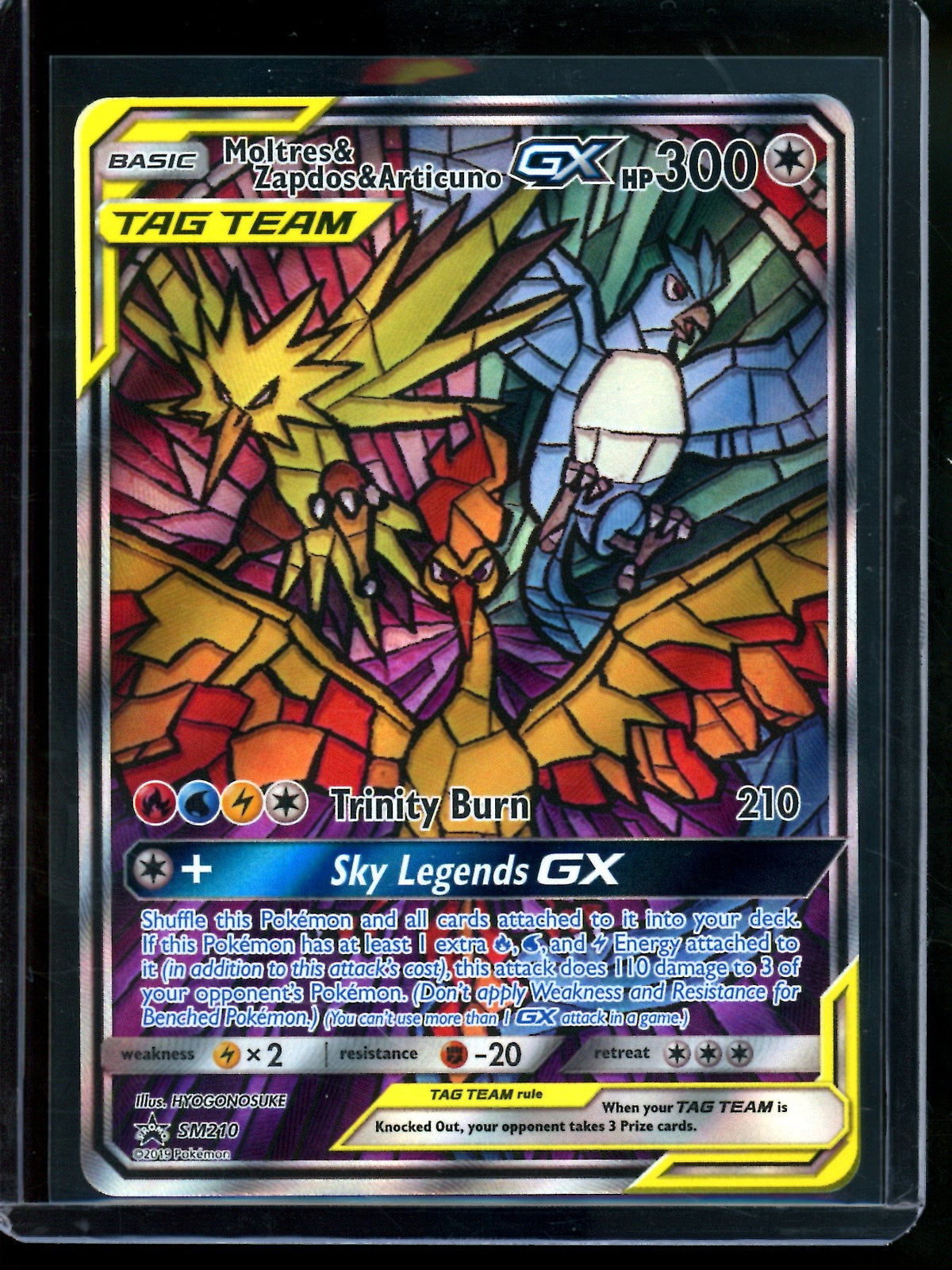 2019 Pokemon Tag Team Moltres & Zapdos & Articuno SM210 Promo