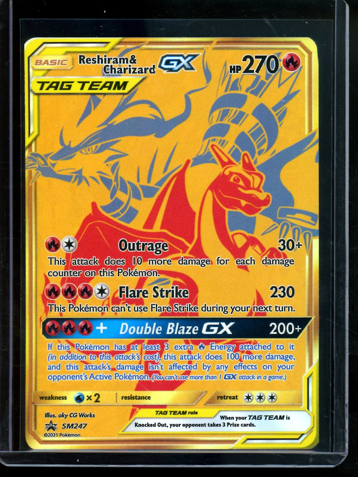 2021 Pokemon Tag Team Reshiram & Charizard SM247 Promo