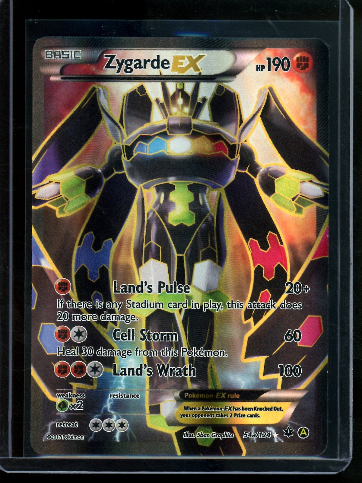 2017 Pokemon Fates Collide Zygarde EX 54a/124