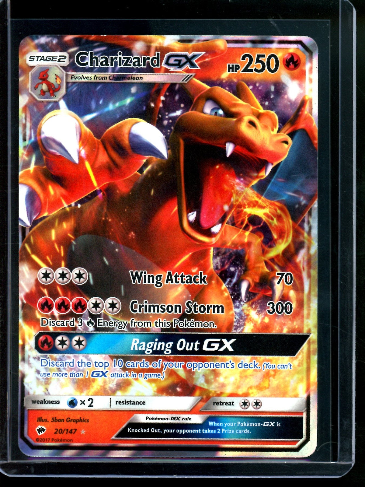 2017 Pokemon Burning Shadows Charizard GX 20/147