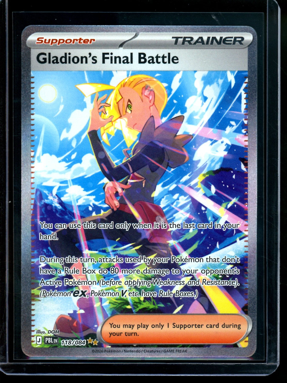 2026 Pokemon Pitch Black Gladion's Final Battle 118/084