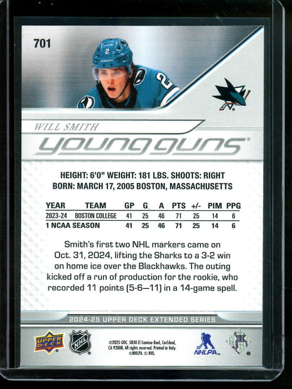 2025 Upper Deck Extended Series Will Smith Young Guns Sharks