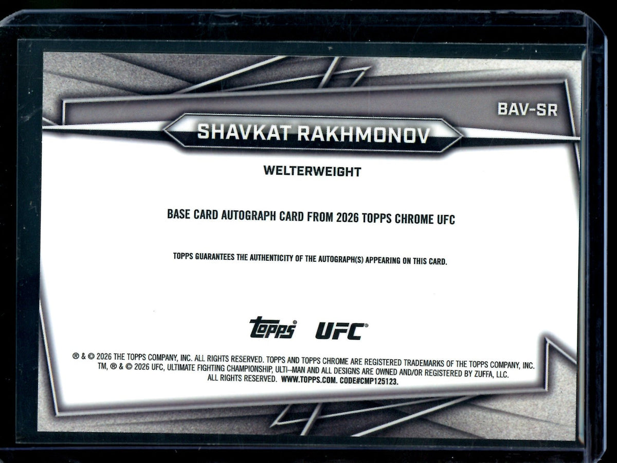 2026 Topps Chrome Shavkat Rakhmonov Geometric Refractor Autograph