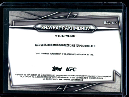 2026 Topps Chrome Shavkat Rakhmonov Geometric Refractor Autograph