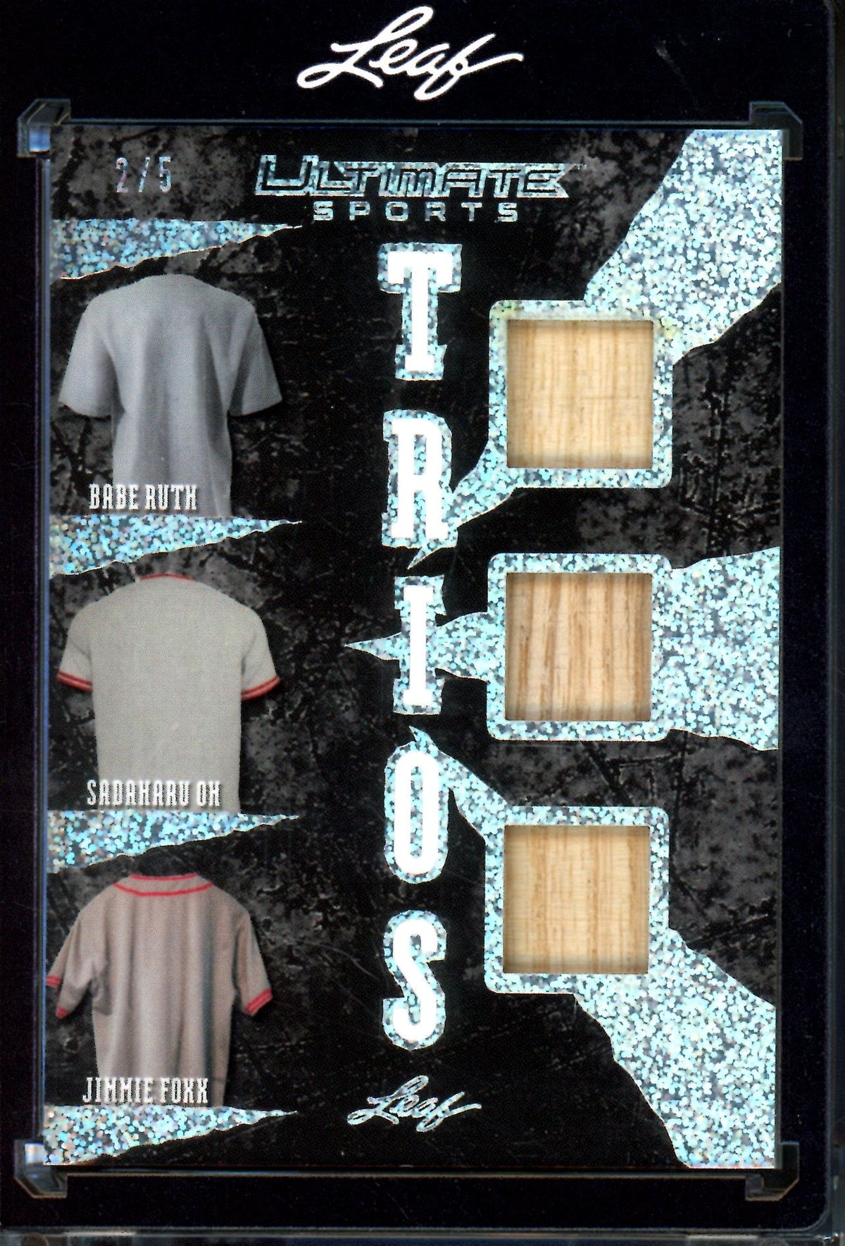 2026 Leaf Ultimate Ruth / Oh / Foxx Trios Bat Relic Encased /5