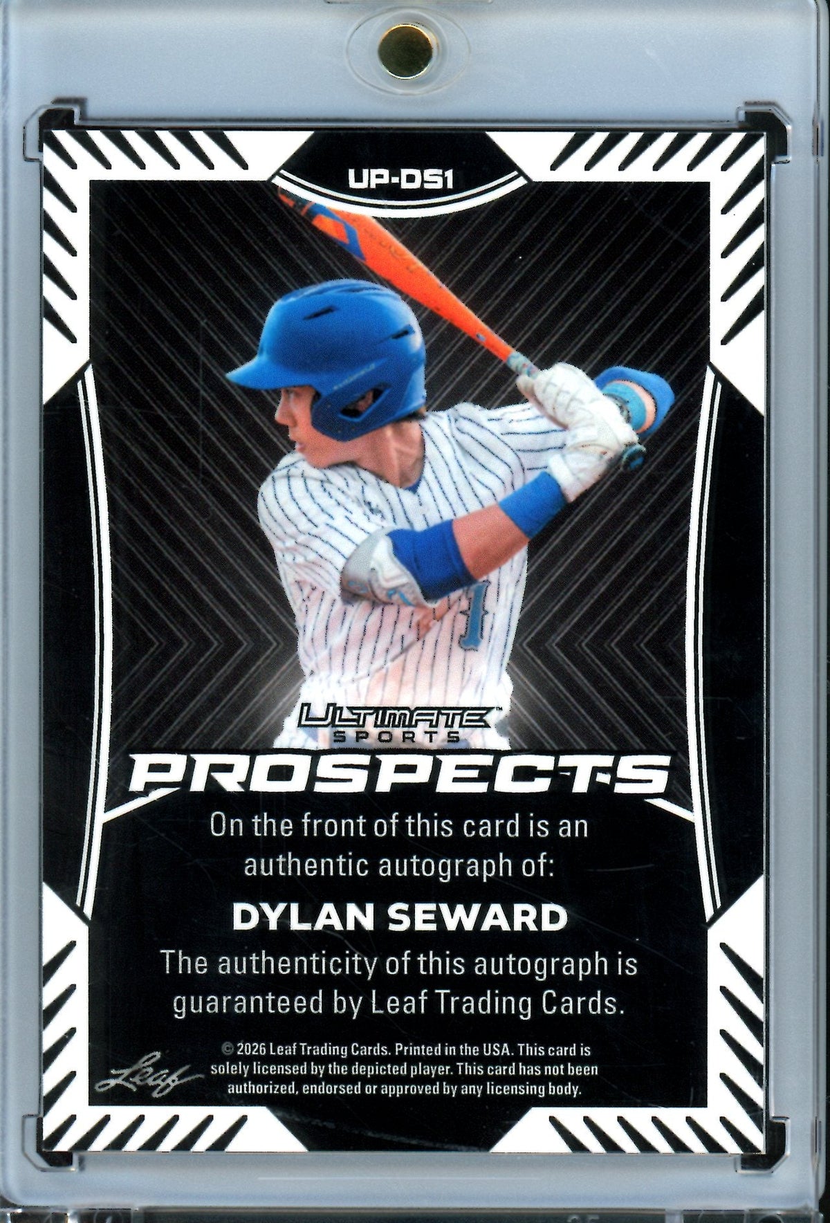 2026 Leaf Ultimate Dylan Seward Prospects Autograph Red Encased /4