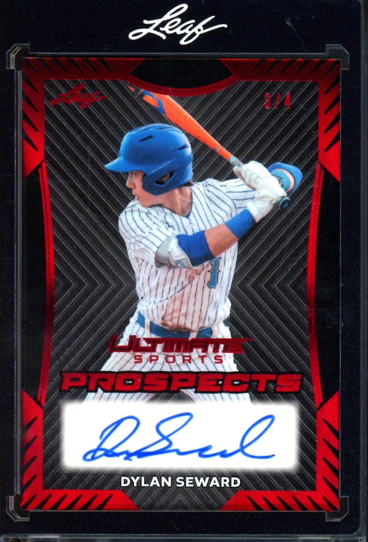 2026 Leaf Ultimate Dylan Seward Prospects Autograph Red Encased /4