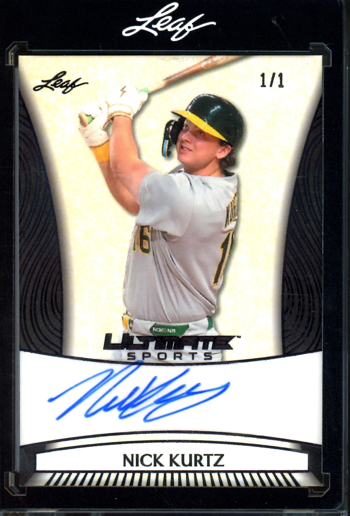 2026 Leaf Ultimate Nick Kurtz 1/1 Black Encased Autograph Athletics