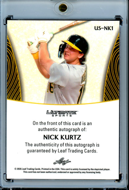 2026 Leaf Ultimate Nick Kurtz 1/1 Black Encased Autograph Athletics