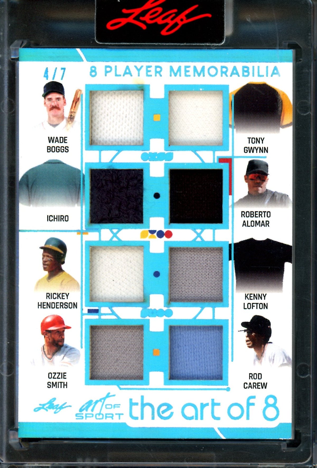 2026 Leaf Art of Sport Boggs / Ichiro / Henderson / Smith / Gwynn / Alomar / Lofton / Carew 8-Relic Encased