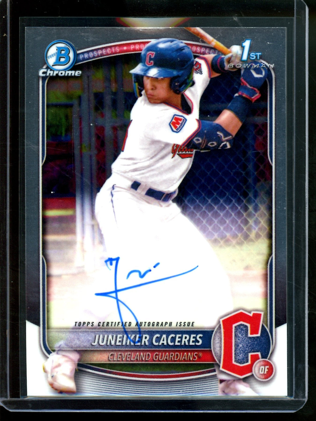 2025 Bowman Chrome Juneiker Caceres 1st Autograph Guardians