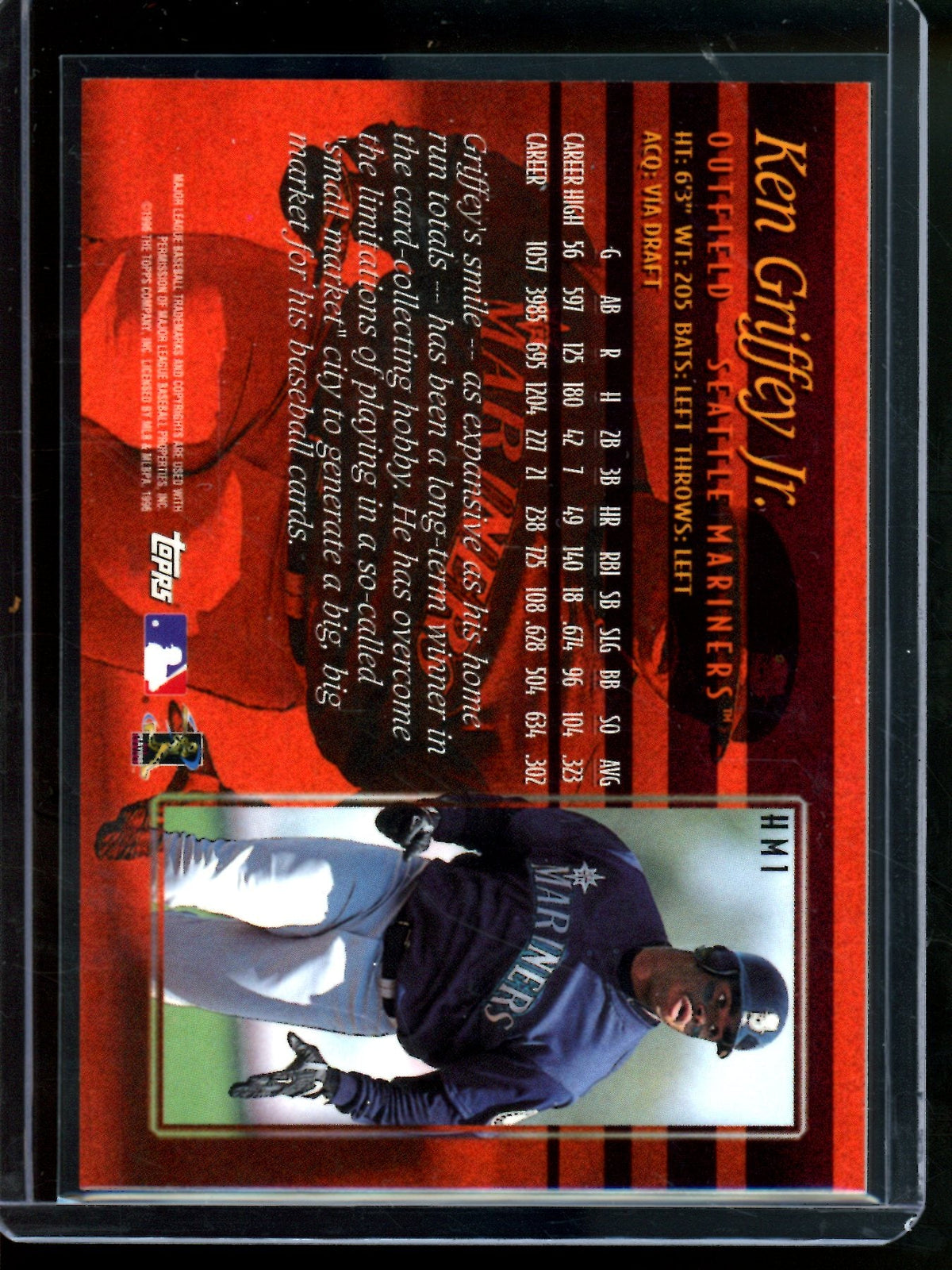 1996 Topps Ken Griffey Jr. Hobby Masters #HM1 Mariners