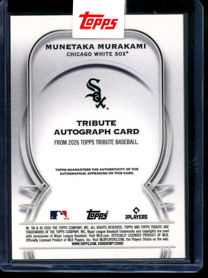 2026 Topps Tribute Munetaka Murakami Rookie Autograph /199 White Sox