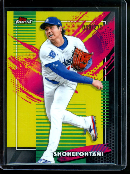 2026 Topps Finest Shohei Ohtani Yellow Refractor Rare /275 Dodgers