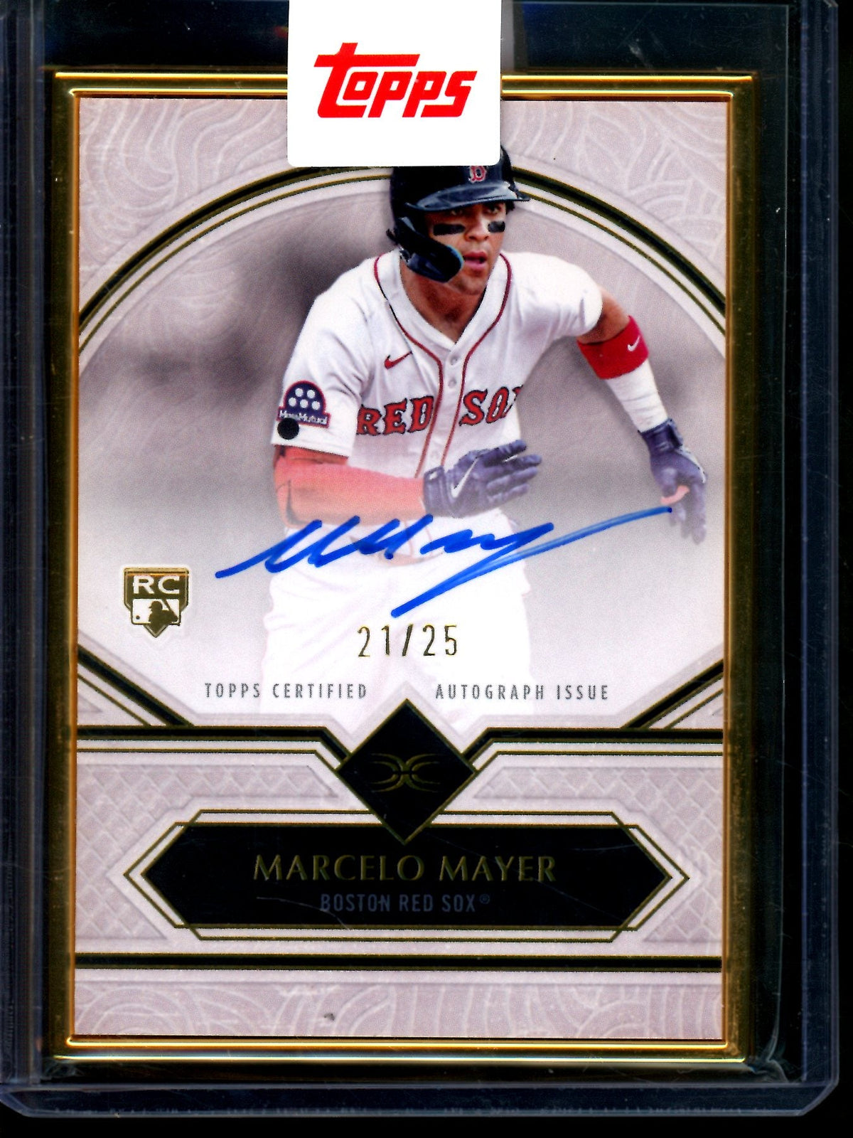 2025 Topps Definitive Marcelo Mayer Framed Rookie Autograph /25 Red Sox
