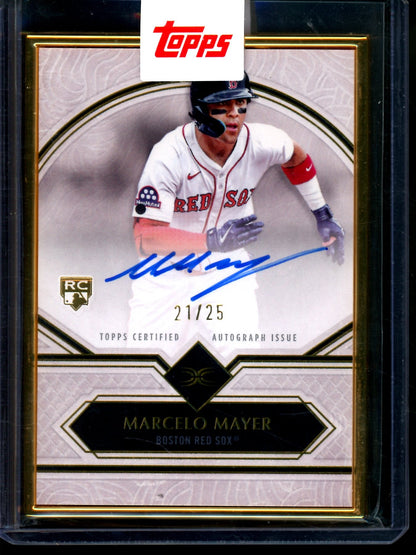 2025 Topps Definitive Marcelo Mayer Framed Rookie Autograph /25 Red Sox