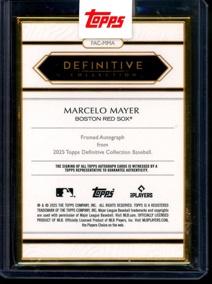 2025 Topps Definitive Marcelo Mayer Framed Rookie Autograph /25 Red Sox