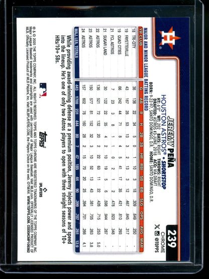 2025 Topps Chrome Jeremy Pena Murakami Refractor /3 Astros