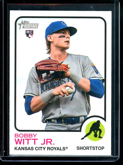 2022 Topps Heritage Bobby Witt Jr. Image Variation Rookie Royals