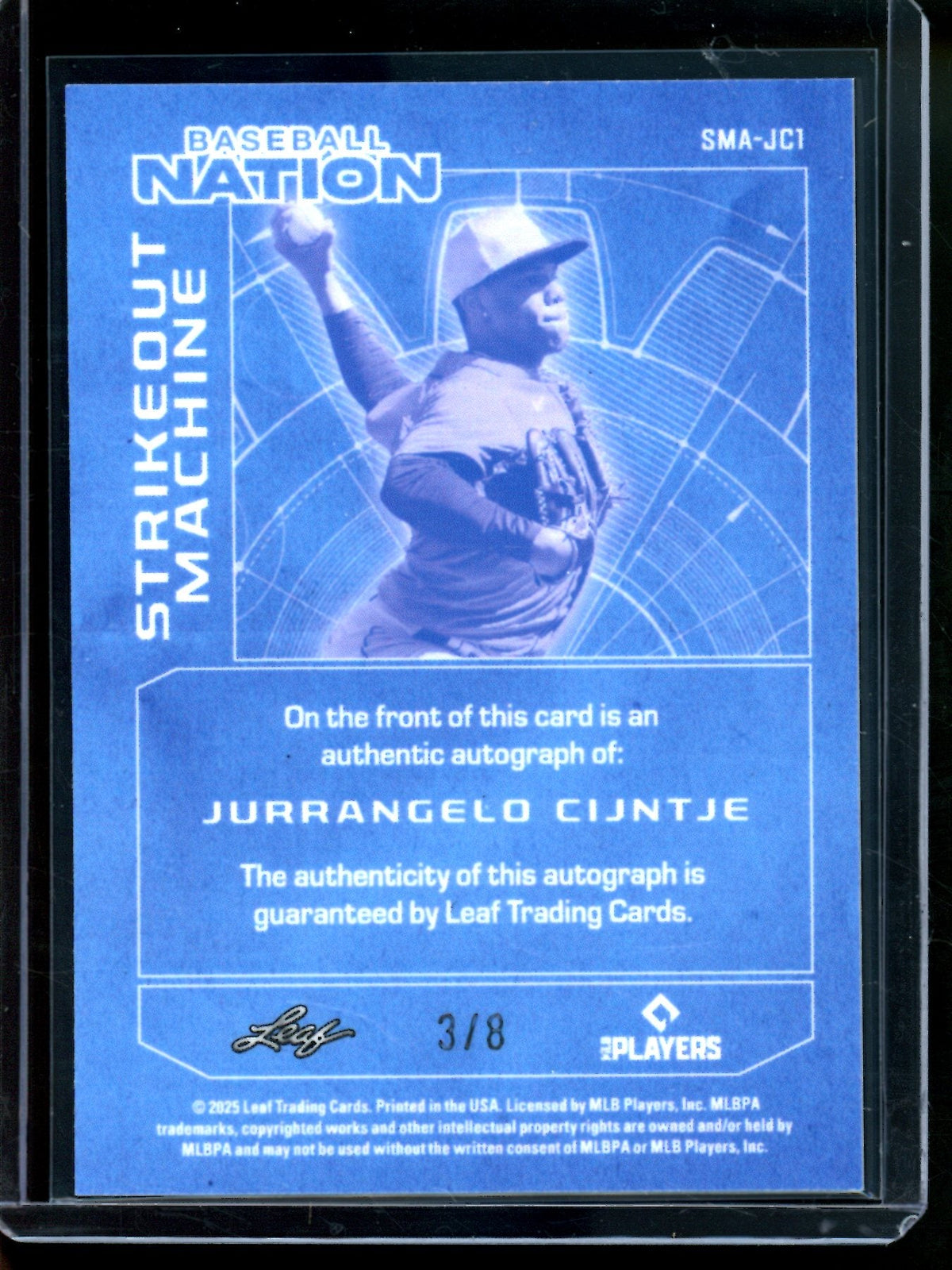 2025 Leaf Baseball Nation Jurrangelo Cijntje Autograph /8 Cardinals