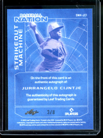 2025 Leaf Baseball Nation Jurrangelo Cijntje Autograph /8 Cardinals