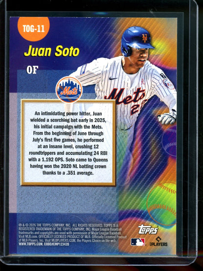 2026 Topps Flagship Juan Soto Titans of the Game Black /10 Mets