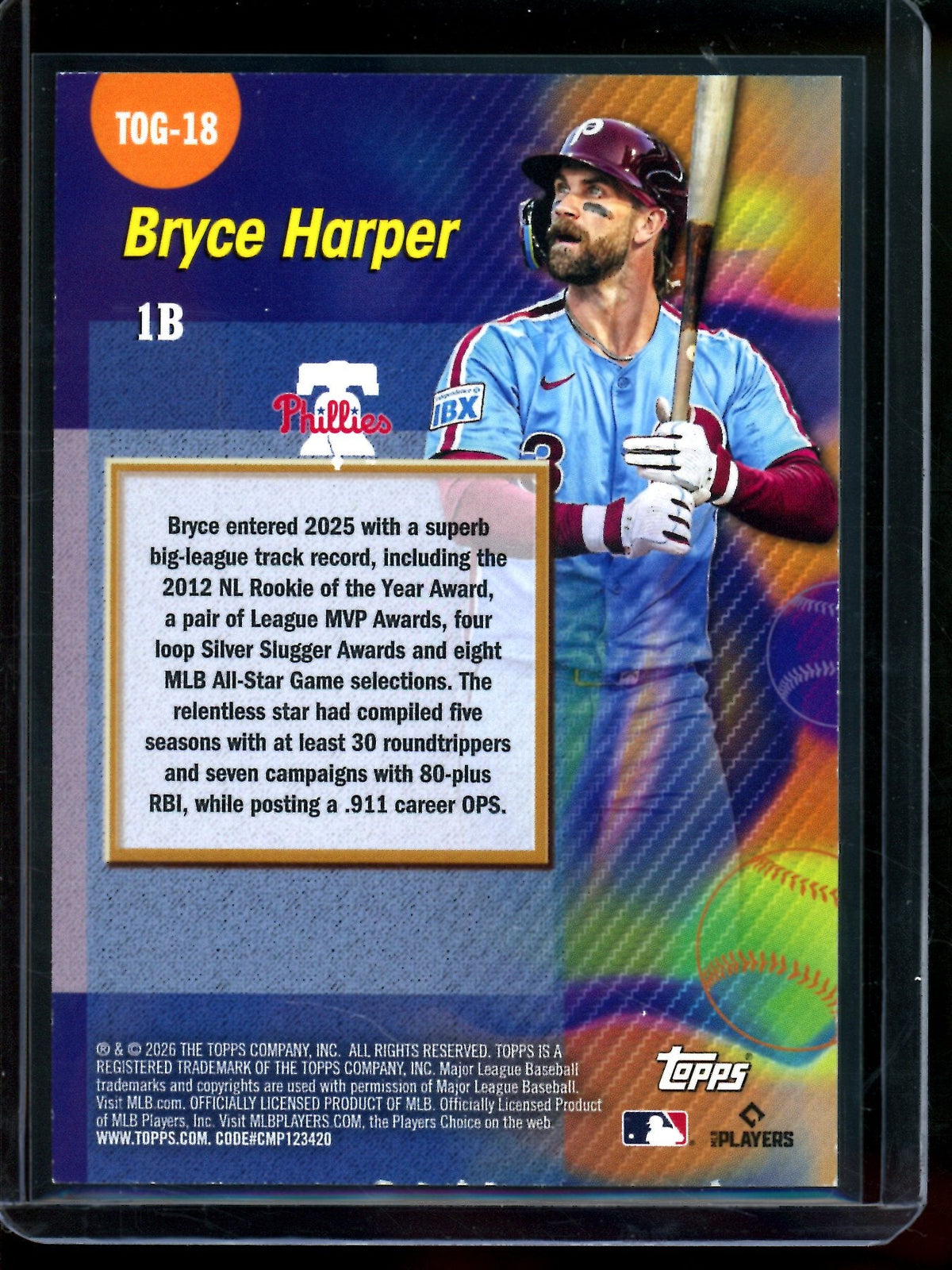 2026 Topps Flagship Bryce Harper Titans of the Game Black /10 Phillies