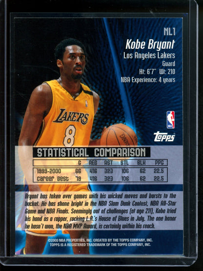 2000 Topps Kobe Bryant No Limit #NL1 Lakers (A)