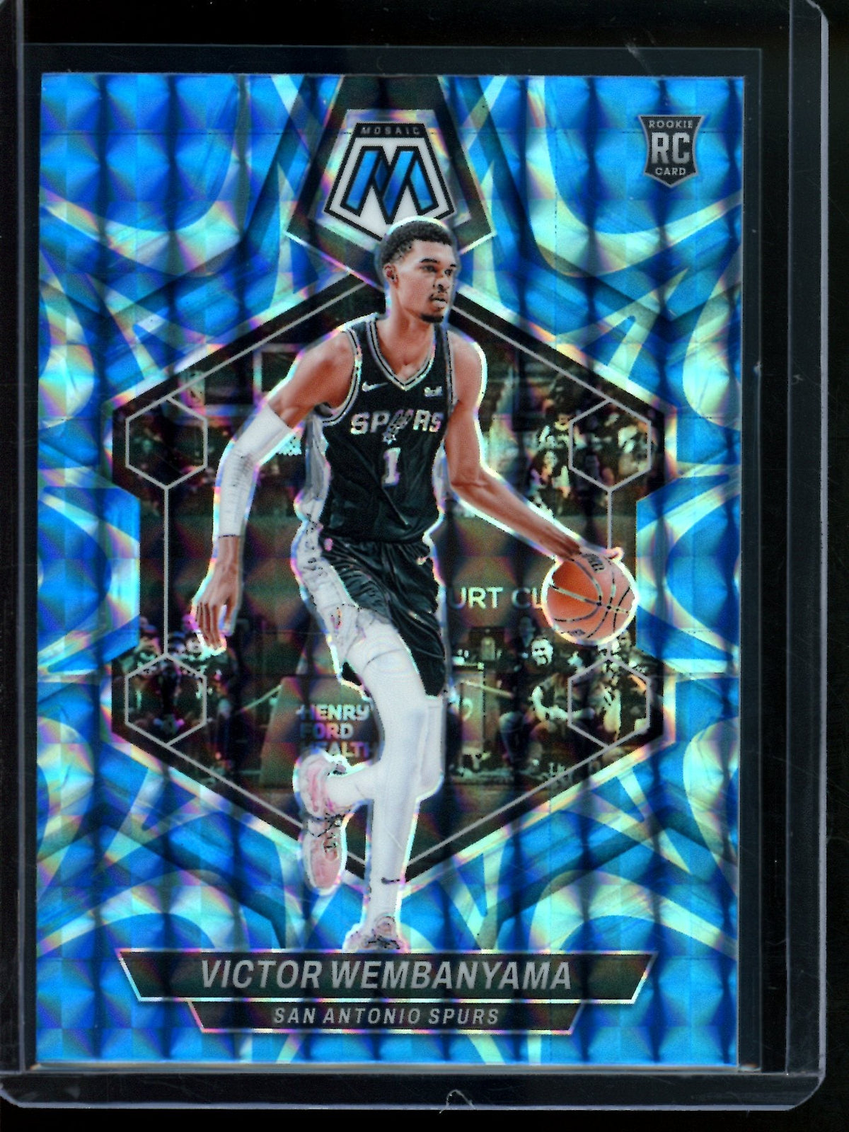 2023 Panini Mosaic Victor Wembanyama Blue Rookie Spurs