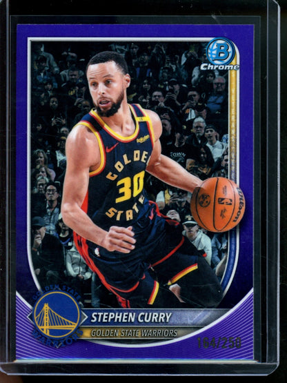 2025 Bowman Chrome Stephen Curry Purple Refractor /250 Warriors