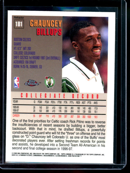 1998 Topps Chrome Chauncey Billups Refractor Celtics
