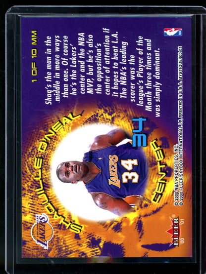 2000 Fleer Mystique Shaquille O'Neal Middle Men Lakers