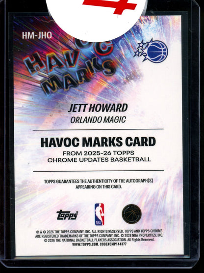 2026 Topps Chrome Jett Howard Havoc Marks Gold Refractor Autograph /50 Magic