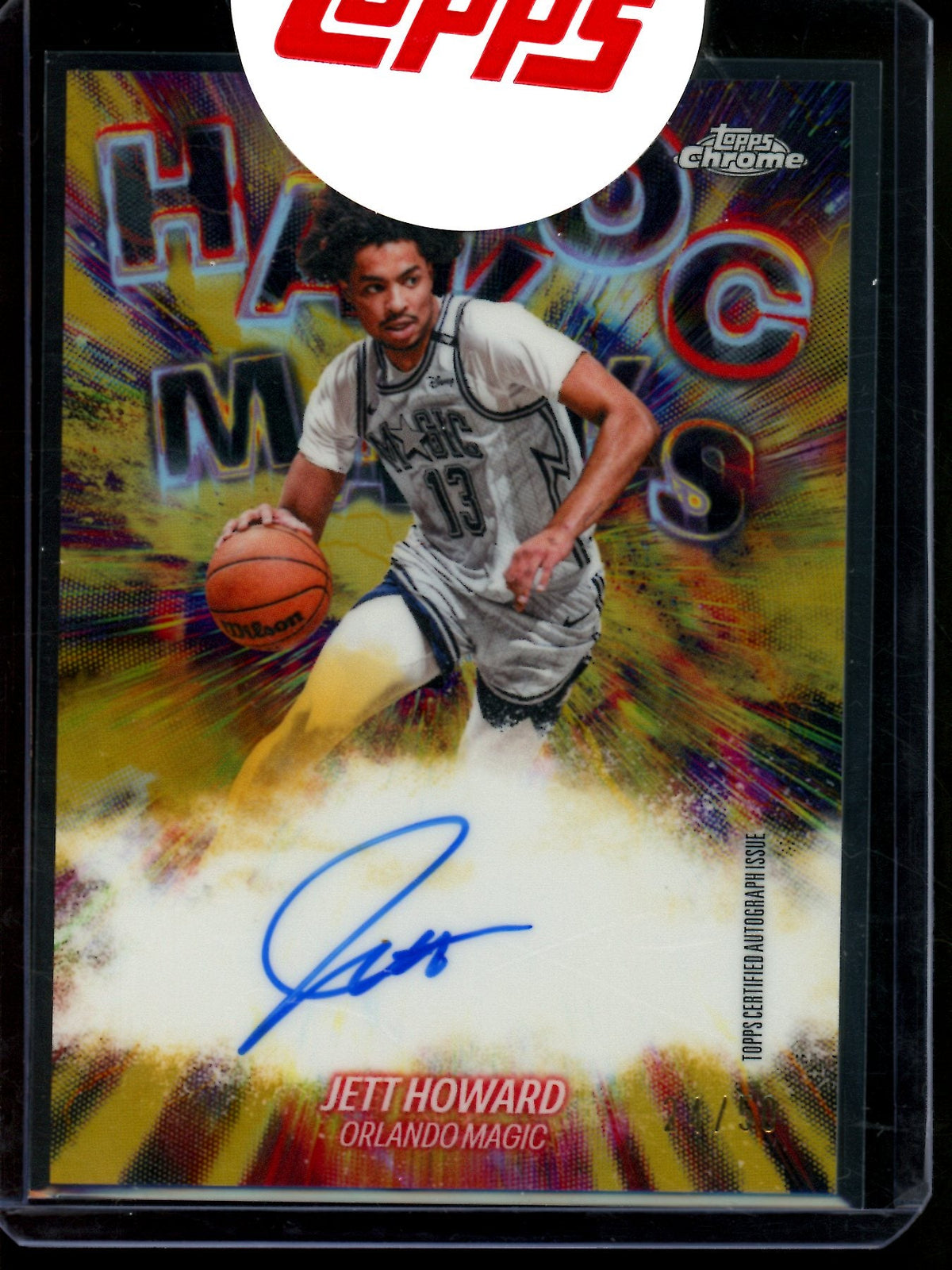 2026 Topps Chrome Jett Howard Havoc Marks Gold Refractor Autograph /50 Magic