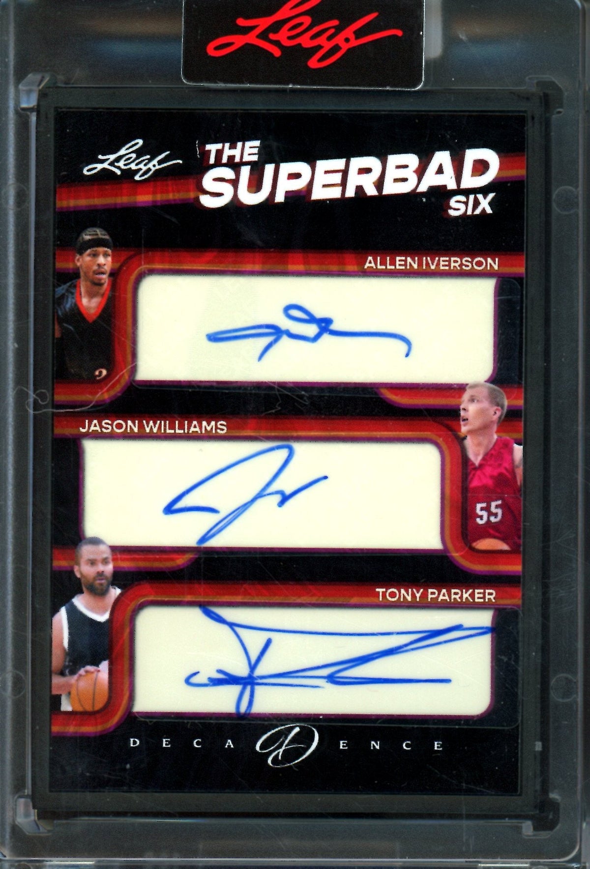 2026 Leaf Decadence Iverson / Williams / Parker / Marbury / Hardaway / Price 1/1 Autograph Superbad Six