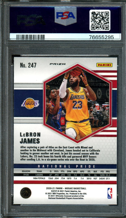 2020 Panini Mosaic Lebron James Camo Pink PSA 10 Lakers