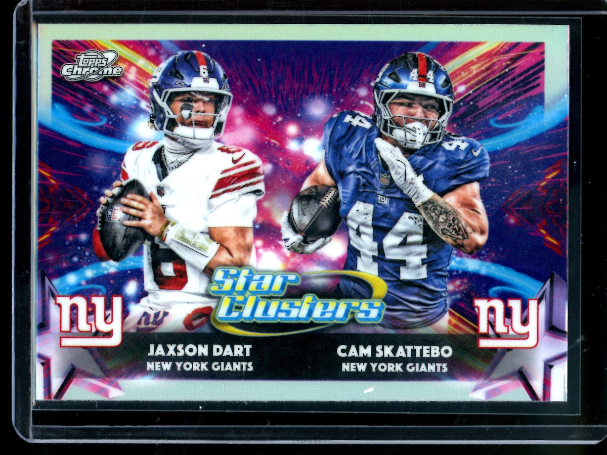 2025 Topps Cosmic Chrome Jaxson Dart / Cam Skattebo Star Clusters Rookie Giants - Trading Card Market