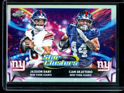 2025 Topps Cosmic Chrome Jaxson Dart / Cam Skattebo Star Clusters Rookie Giants - Trading Card Market