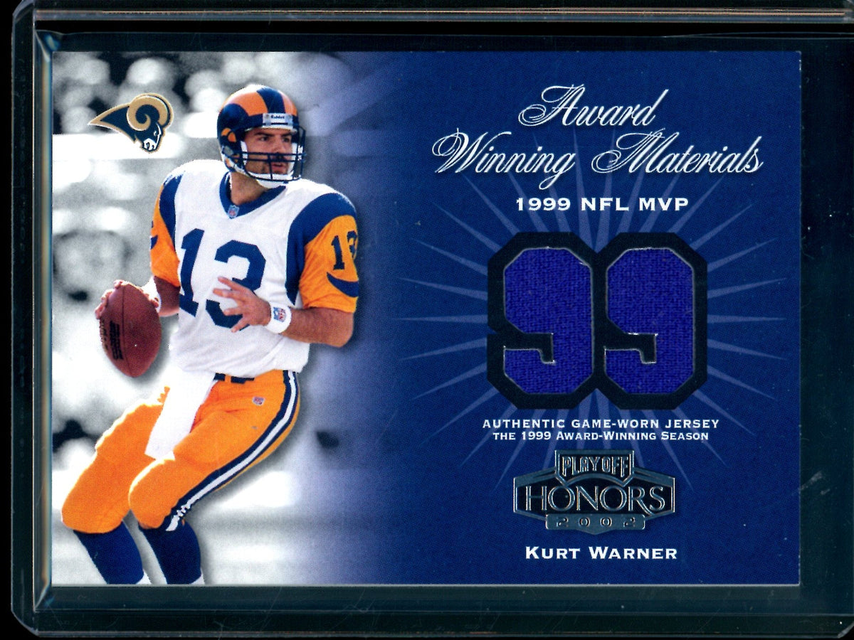 2002 Panini Honors Kurt Warner Award Winning Materials Relic /150 Rams - Trading Card Market