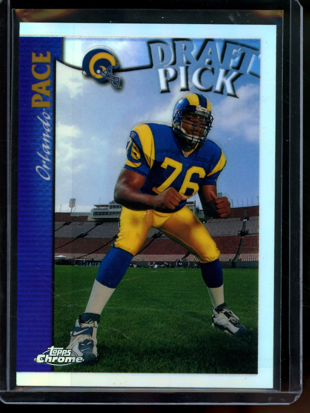 1997 Topps Chrome Orlando Pace Draft Pick Rookie Refractor Rams - Trading Card Market