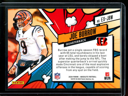 2024 Panini Absolute Joe Burrow Explosive Case Hit Bengals - Trading Card Market
